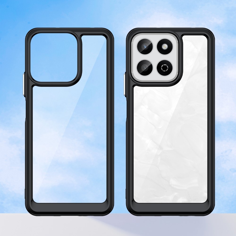 Gél tok fix hátlappal Honor 200 Smart 5G készülékhez - fekete