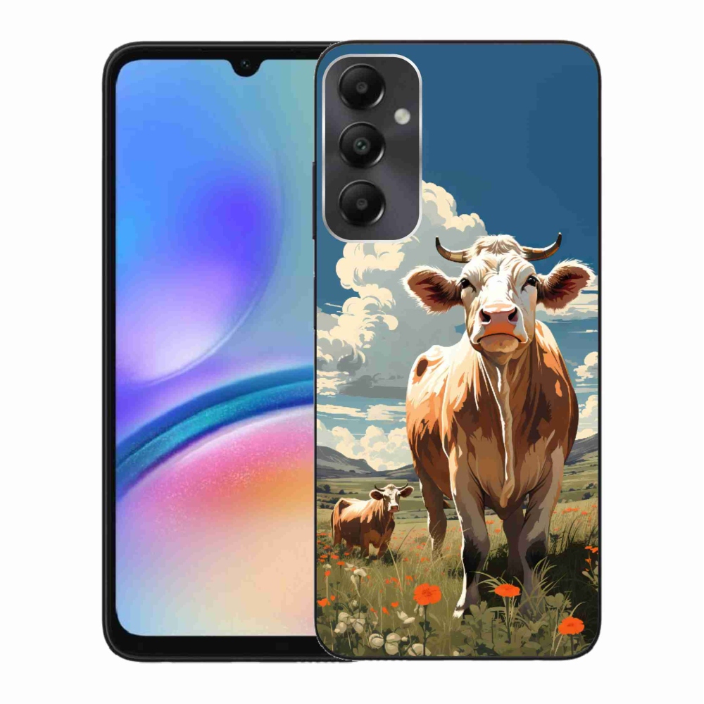Zselés borítás mmCase Samsung Galaxy A05s készülékhez - tehenek a réten