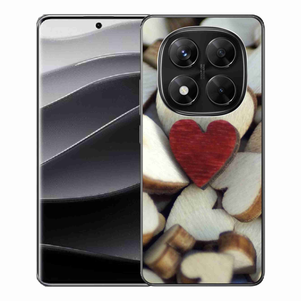 Gél borítás mmCase a Xiaomi Redmi Note 14 Pro 5G/Poco X7 5G számára - gravírozott piros szívvel
