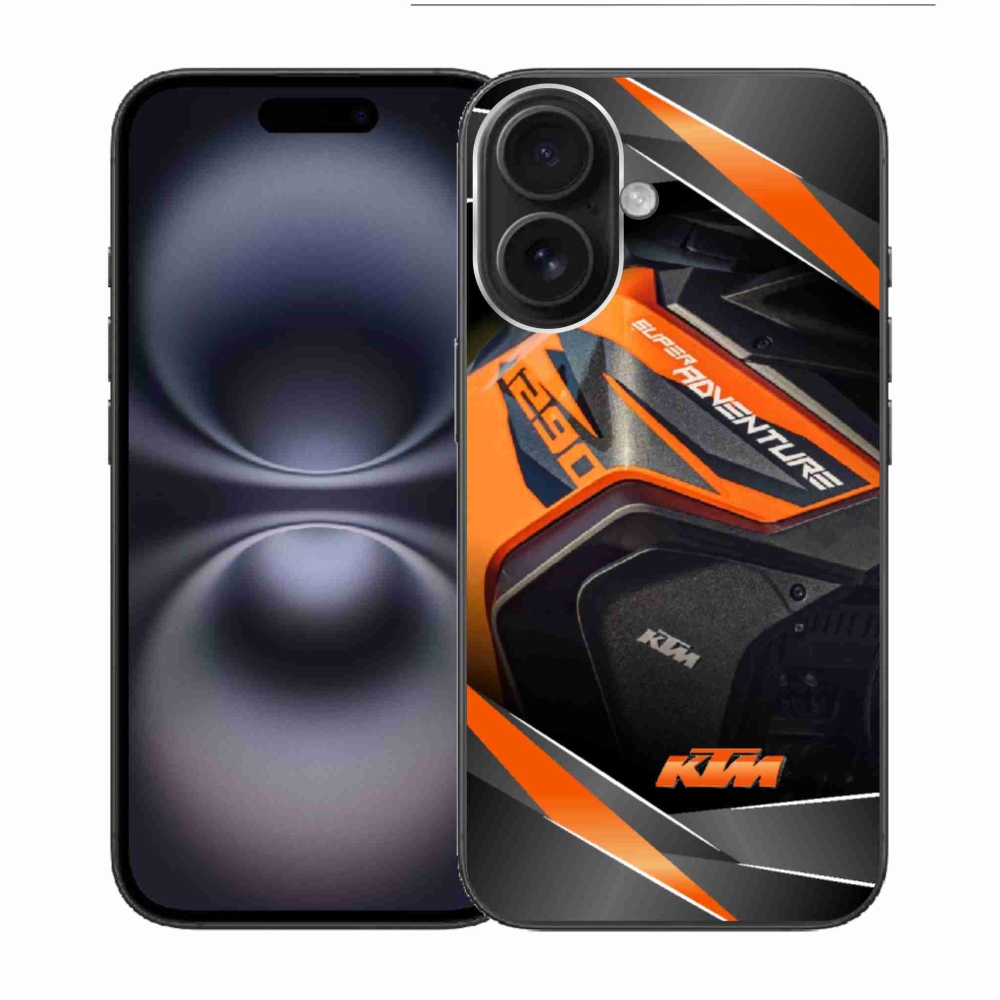 Zselés borítás mmCase iPhone 16-hoz - motoros ktm