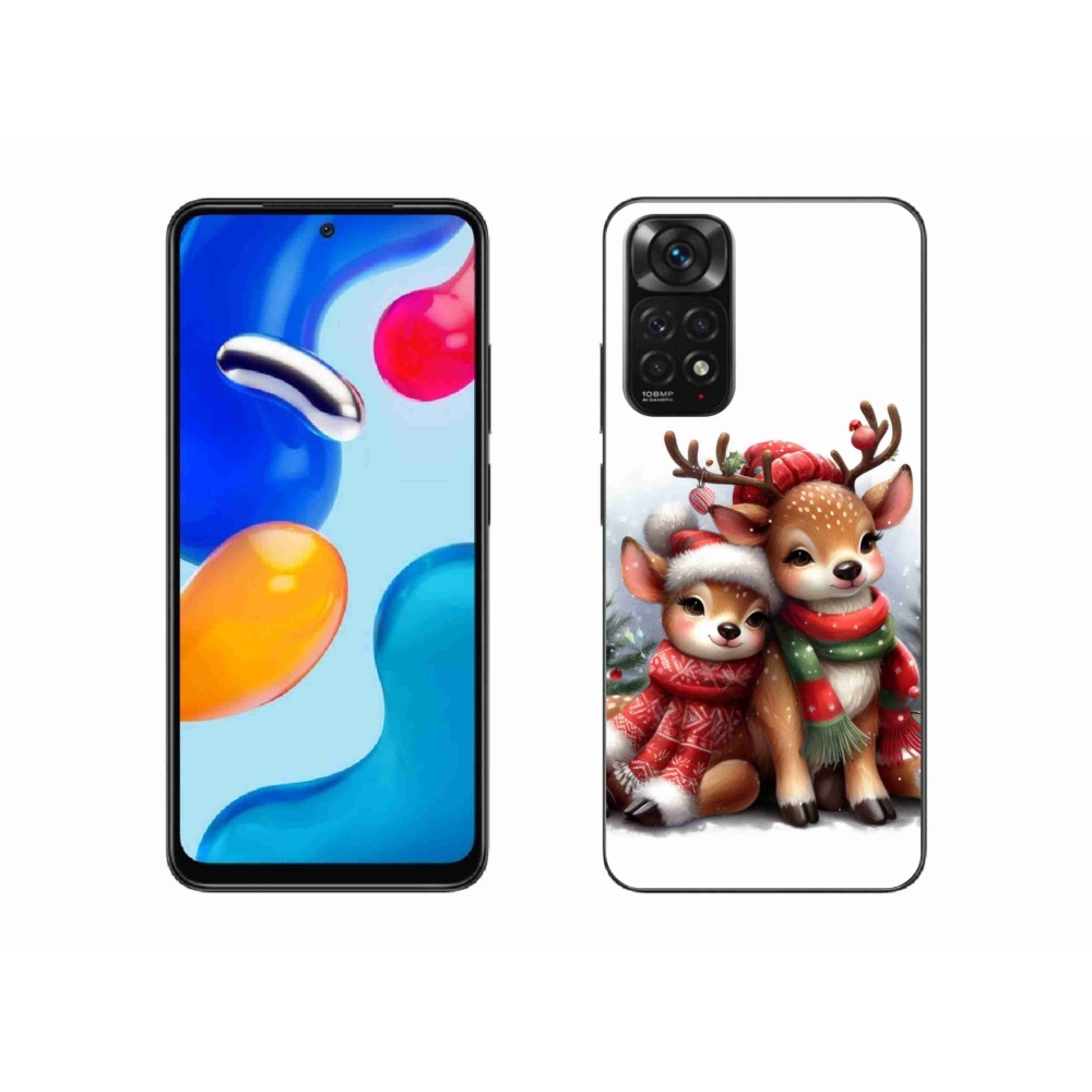 Gél borítás mmCase a Xiaomi Redmi Note 11 4G-hez - karácsonyi rénszarvas