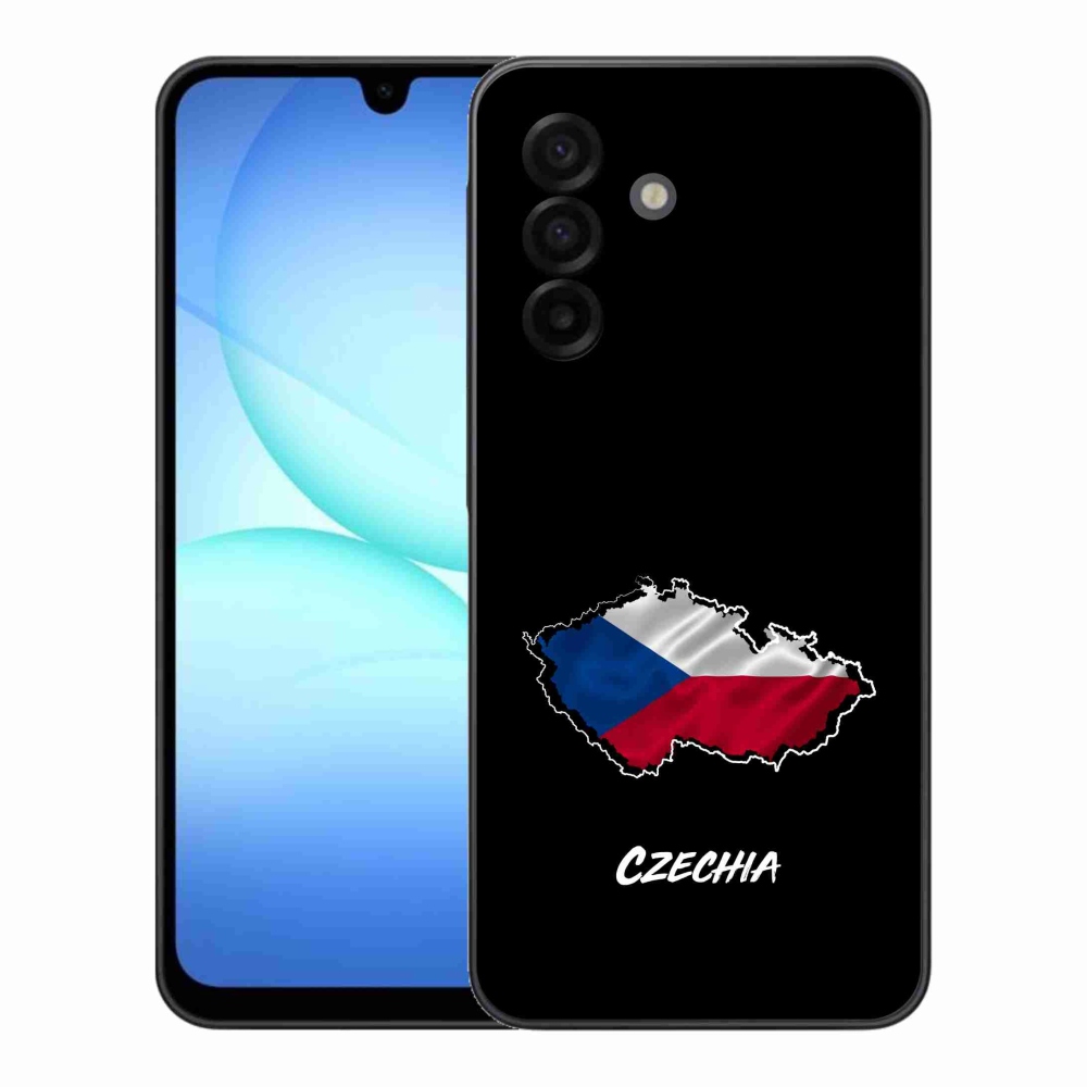 Zselés borítás mmCase Samsung Galaxy A17 4G/5G - Csehország fekete háttérrel