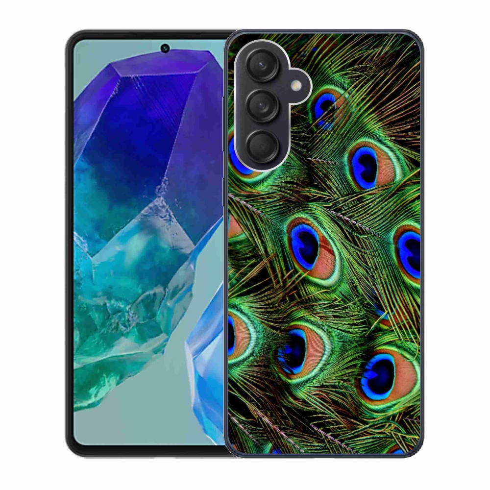 Zselés borítás mmCase Samsung Galaxy M55 5G - pávatoll