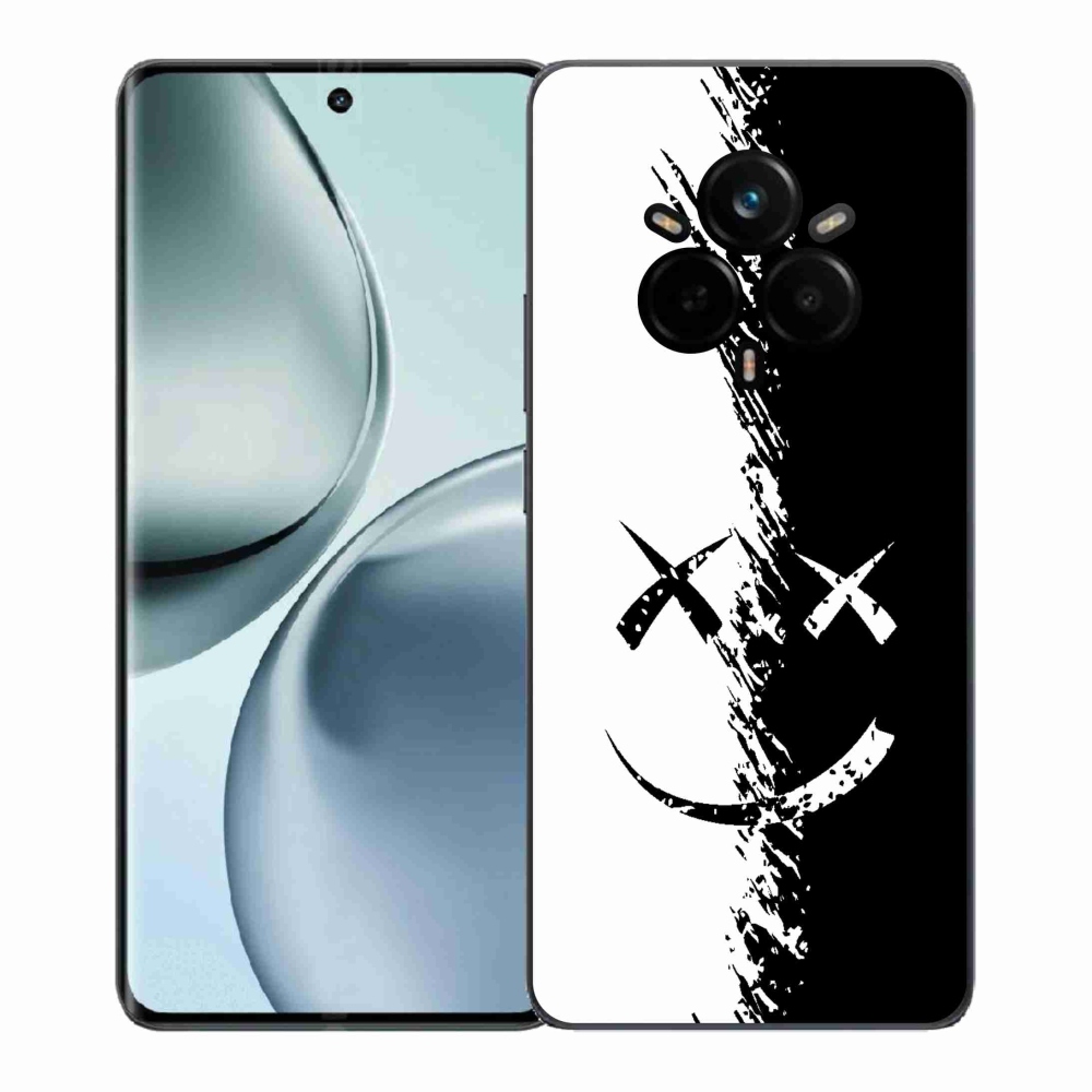 Gél borítás mmCase a Realme 14 Pro+ 5G készülékhez - fekete-fehér mosolygó