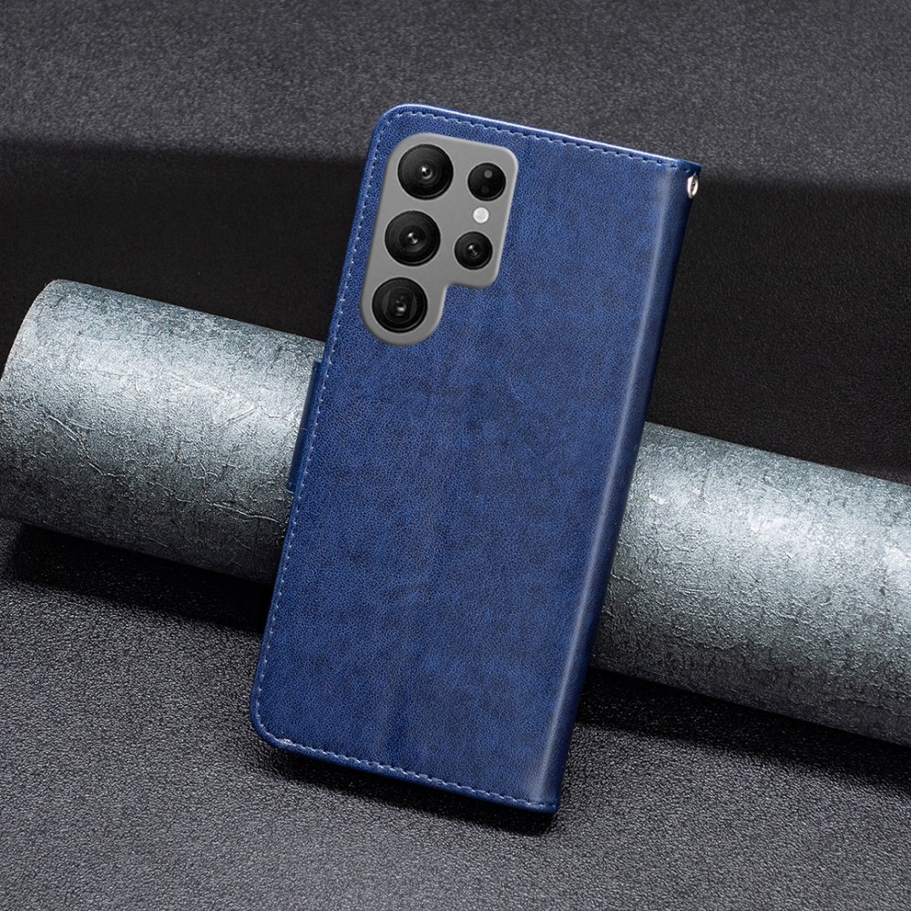 Pillangó könyv tok Samsung Galaxy S24 Ultra készülékhez - sötétkék