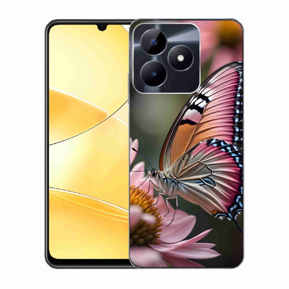 Zselés tok mmCase a Realme C51/C53 készülékhez - színes pillangó