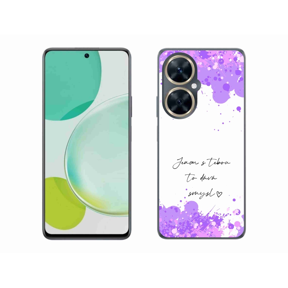 Gél borító mmCase a Huawei Nova 11i - szerelem szöveg fehér háttérrel