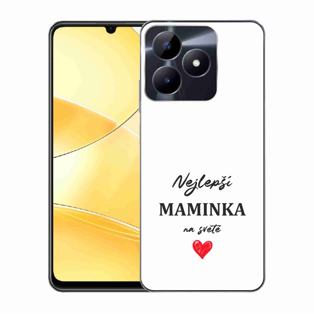 Zselés borító mmCase a Realme C51/C53 készülékhez - legjobb anya 1 fehér háttér