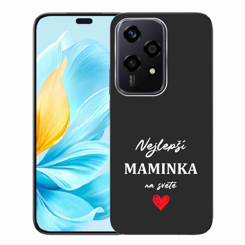 Gél borító mmCase a Honor 200 Lite 5G számára - legjobb anya 1 fekete háttér