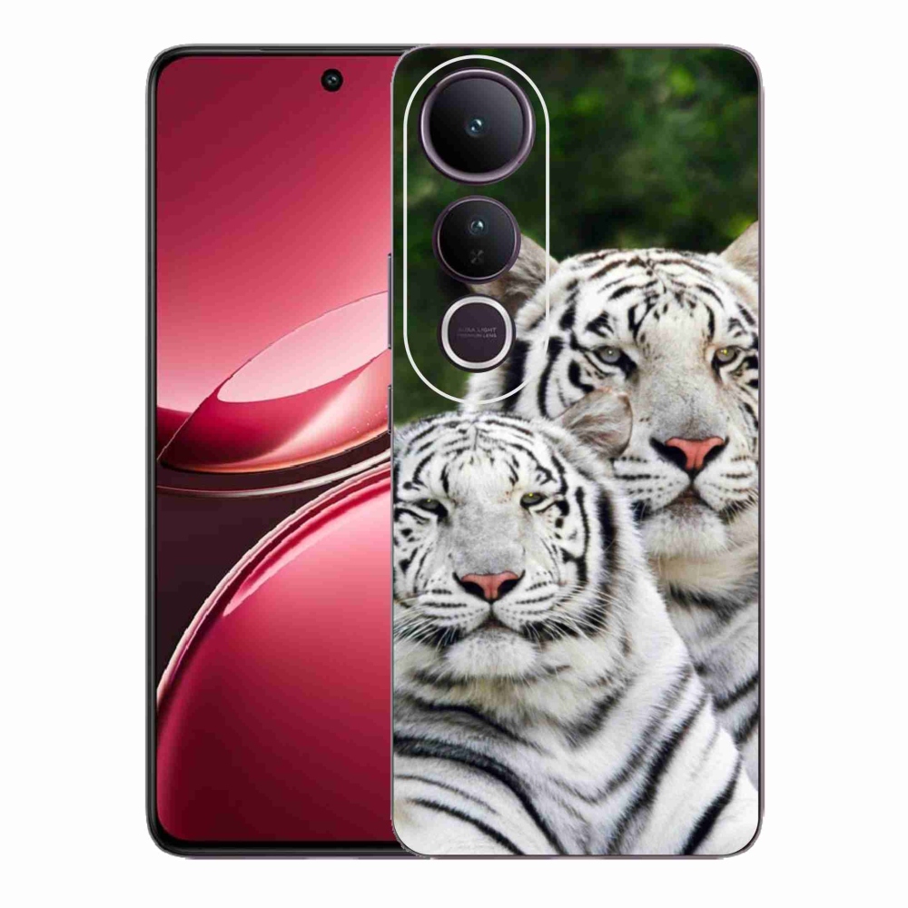 Gél borítás mmCase a Vivo V50 Lite 4G/5G-re - fehér tigrisek
