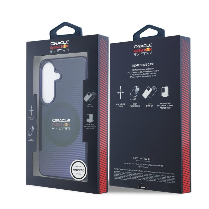 Red Bull PC Dupla rétegű kevert vonalak mágneses hátlapja Samsung Galaxy S26 tengerészgyalogsághoz