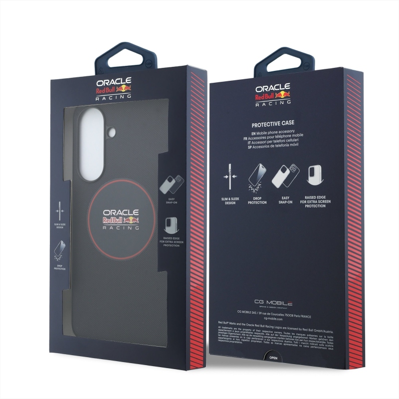 Red Bull PU bőr Red Ring MagSafe hátlap a Samsung Galaxy A37 Navy számára