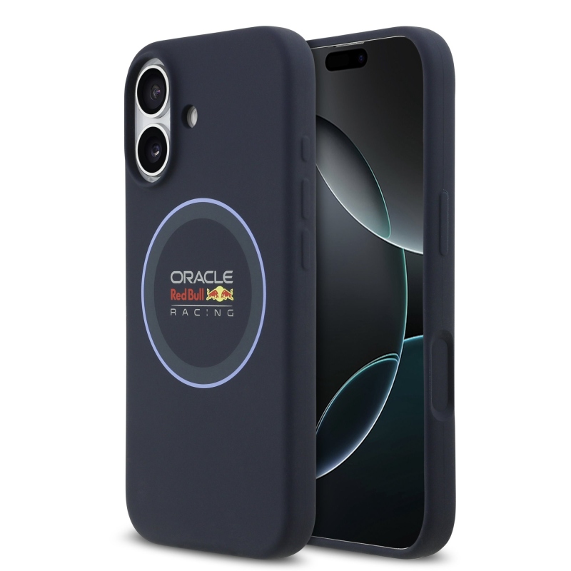 Red Bull szilikon kék gyűrűs MagSafe hátlap iPhone 17 tengerészgyalogsághoz