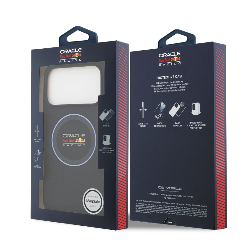 Red Bull szilikon kék gyűrűs MagSafe hátlap iPhone 17 Pro Max Navy számára