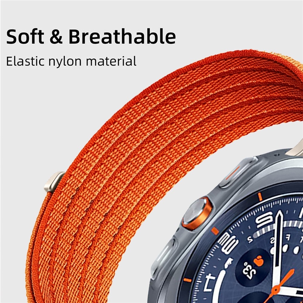 Reply nylon szíj a Samsung Galaxy Watch Ultra (2025) 47 mm-es modellhez – narancssárga