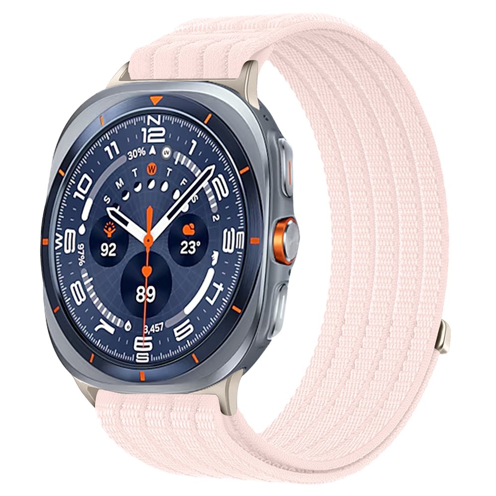 Reply nylon szíj a Samsung Galaxy Watch Ultra (2025) 47 mm-es modellhez – rózsaszín