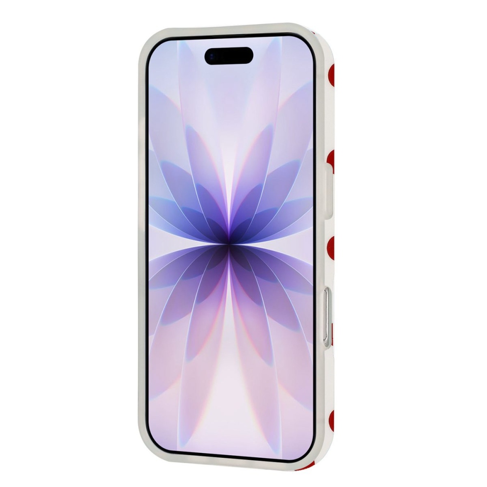Retro Dot gél tok iPhone 18 Pro Max/17 Pro Max mobiltelefonhoz – fehér