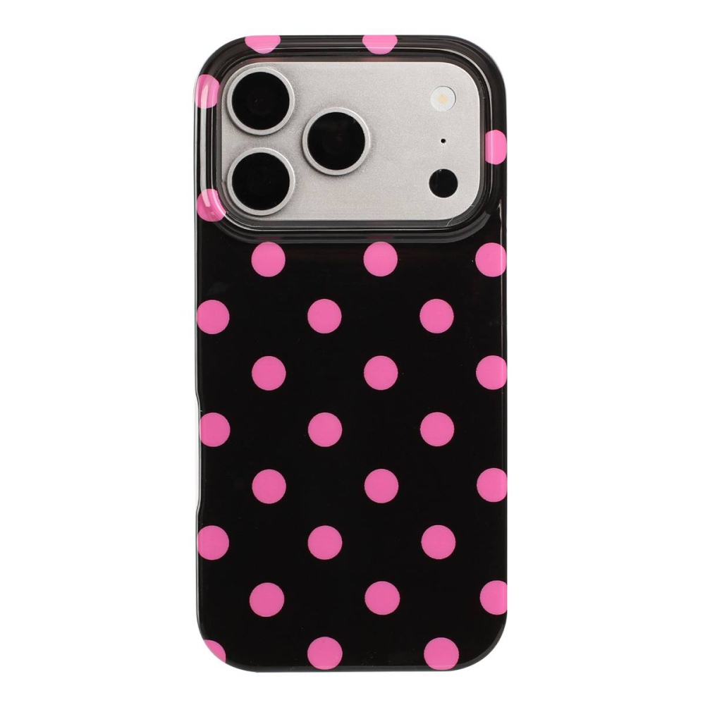 Retro Dot gél tok iPhone 18 Pro Max/17 Pro Max készülékhez – fekete