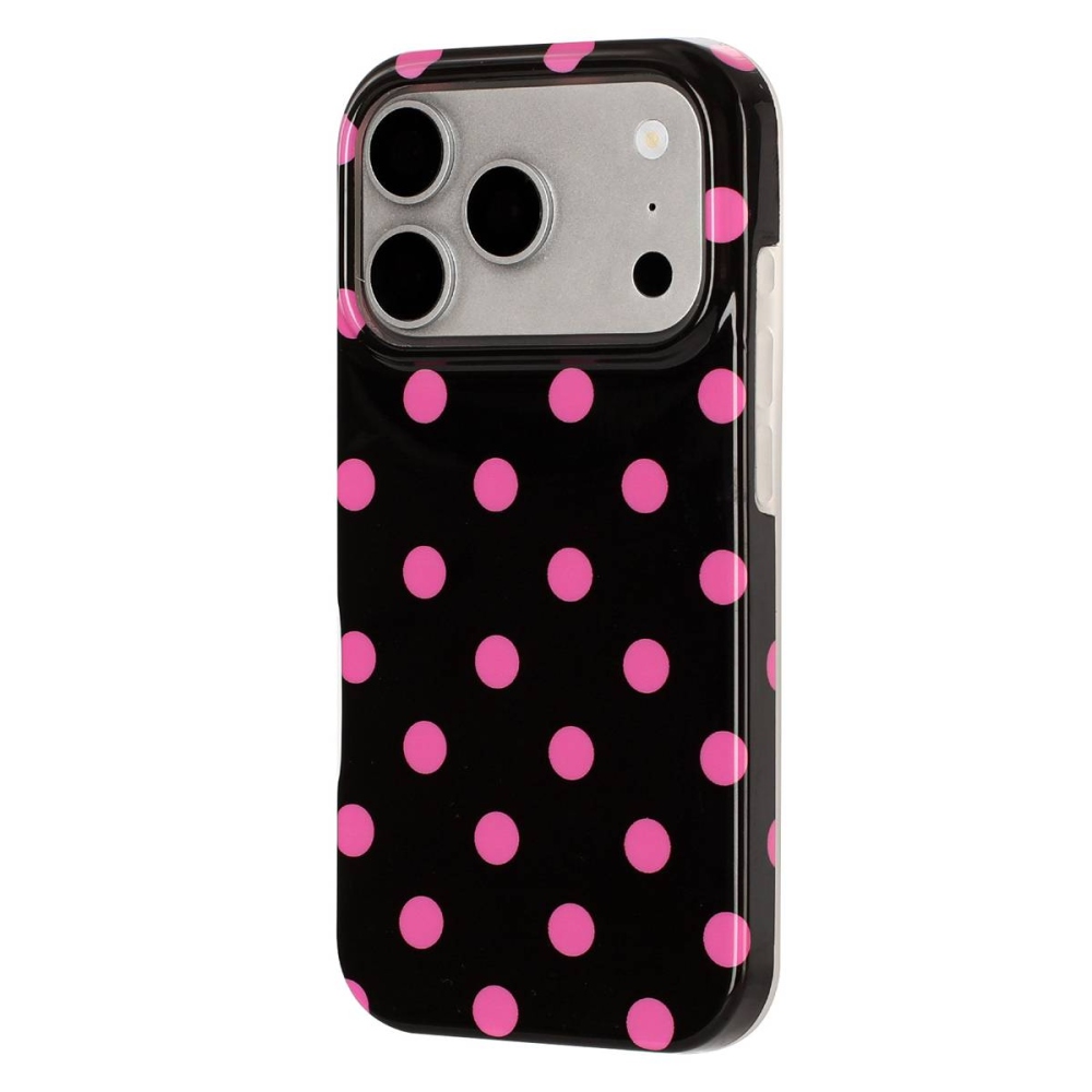 Retro Dot gél tok iPhone 18 Pro Max/17 Pro Max készülékhez – fekete