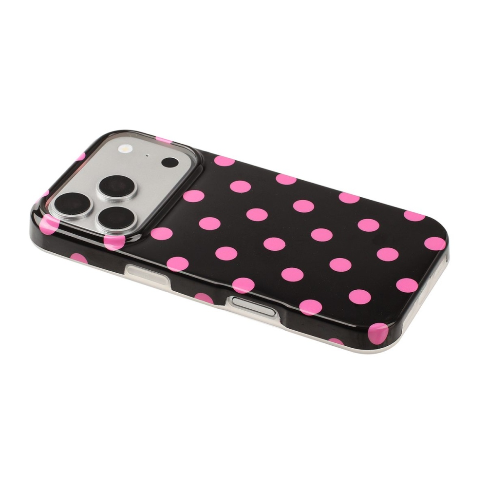 Retro Dot gél tok iPhone 18 Pro Max/17 Pro Max készülékhez – fekete