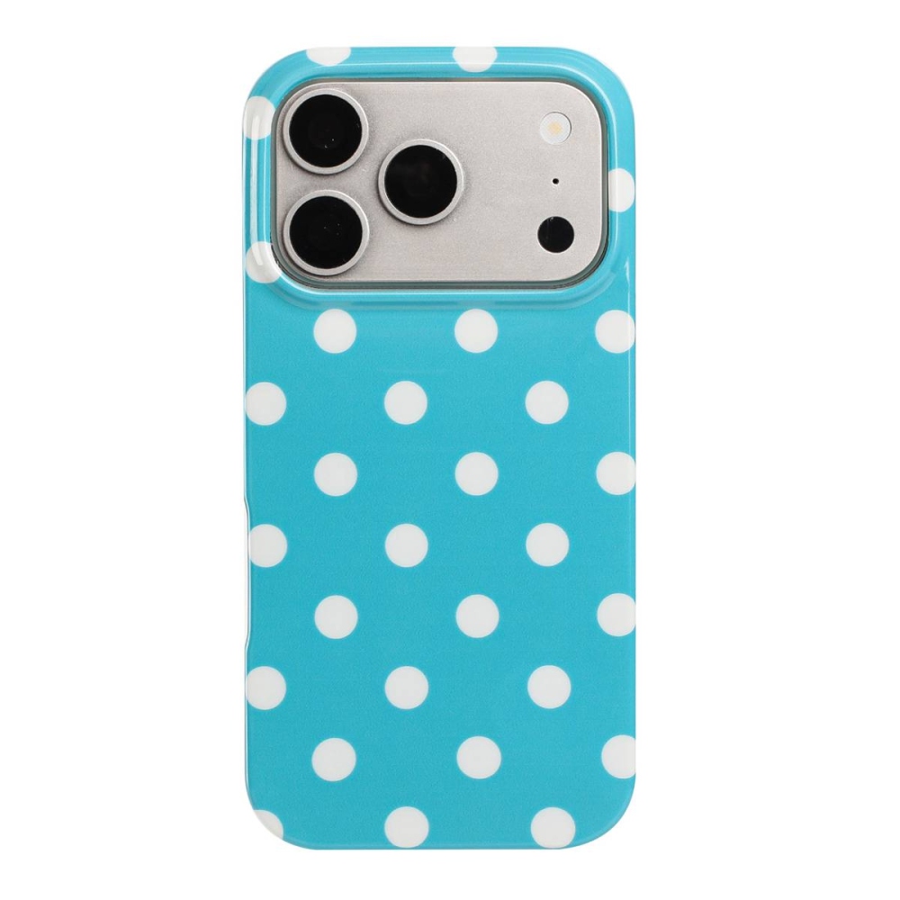 Retro Dot gél tok iPhone 18 Pro Max/17 Pro Max mobiltelefonhoz – kék