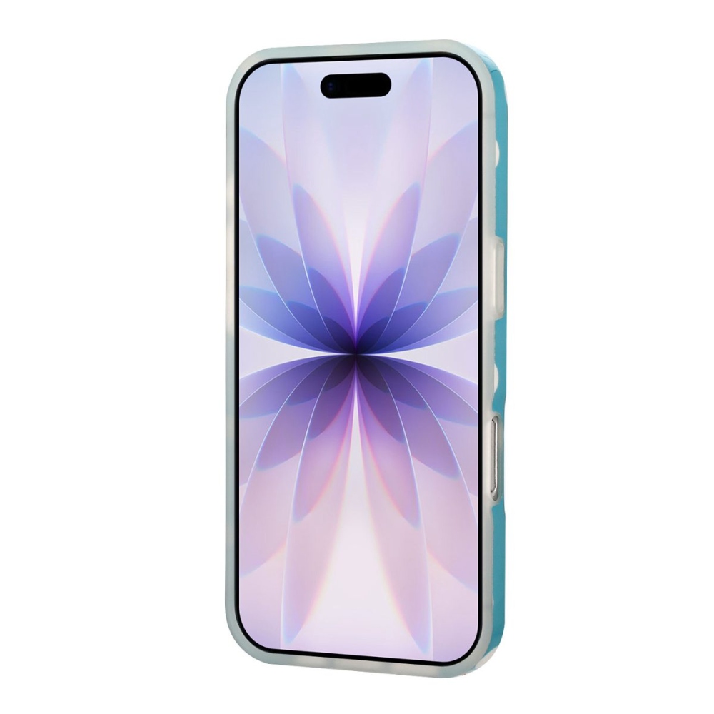 Retro Dot gél tok iPhone 18 Pro Max/17 Pro Max mobiltelefonhoz – kék