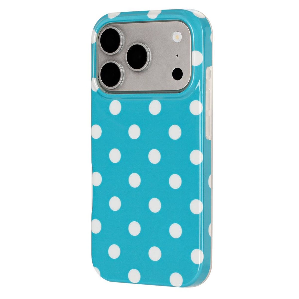 Retro Dot gél tok iPhone 18 Pro Max/17 Pro Max mobiltelefonhoz – kék