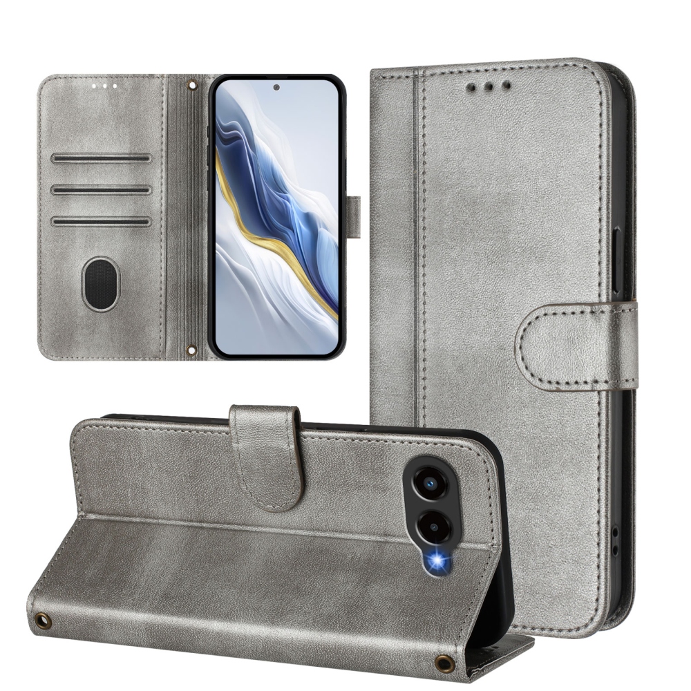 Retros könyv tok T-Mobile T Phone 3 készülékhez - szürke