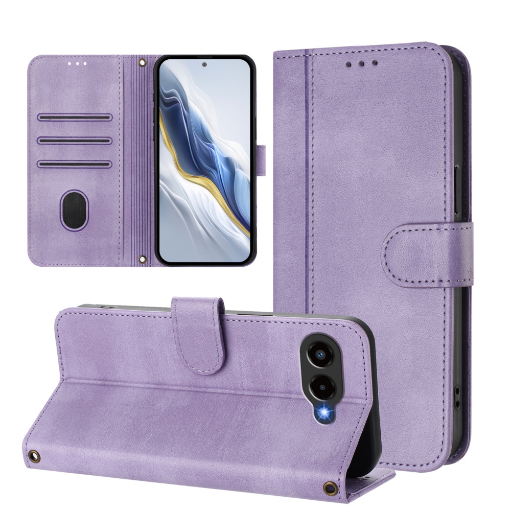 Retros könyv tok a T-Mobile T Phone 3 készülékhez - világos lila