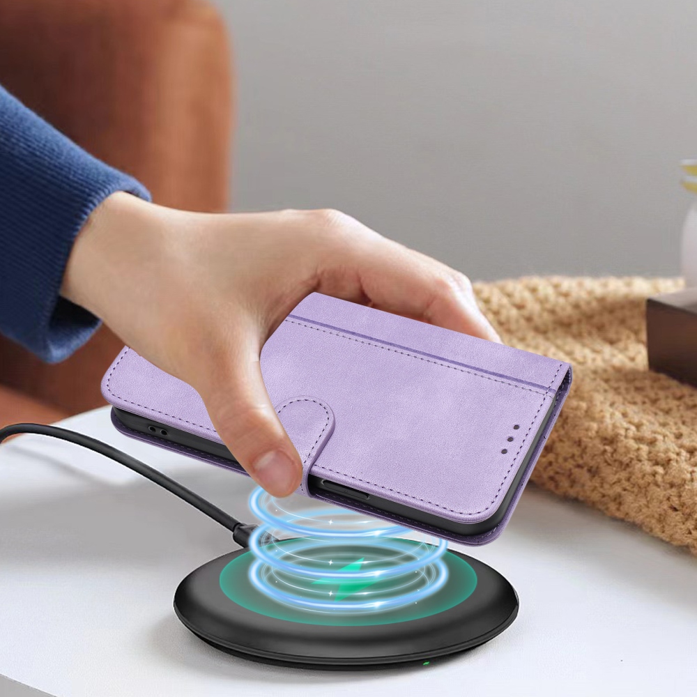 Retros könyv tok a T-Mobile T Phone 3 készülékhez - világos lila