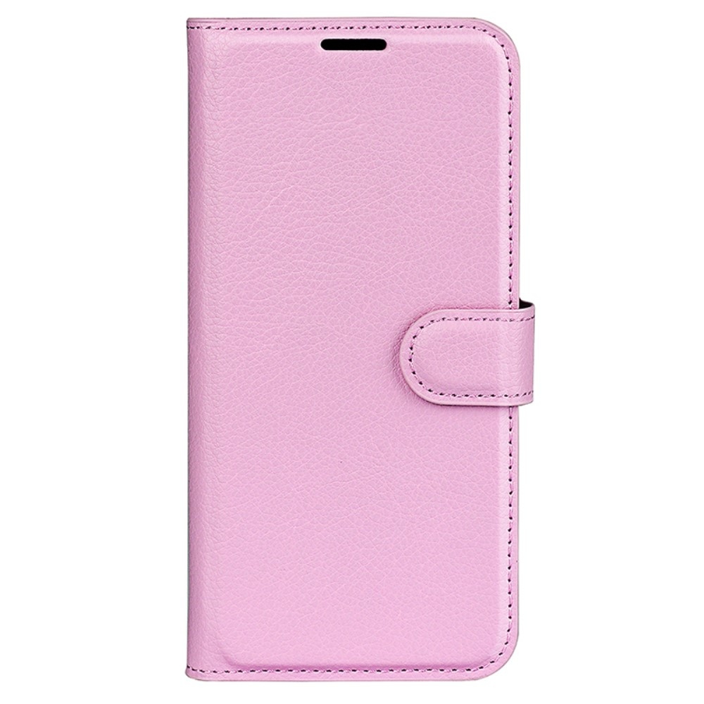 Litchi könyv tok Samsung Galaxy A15 4G/5G - rózsaszínű