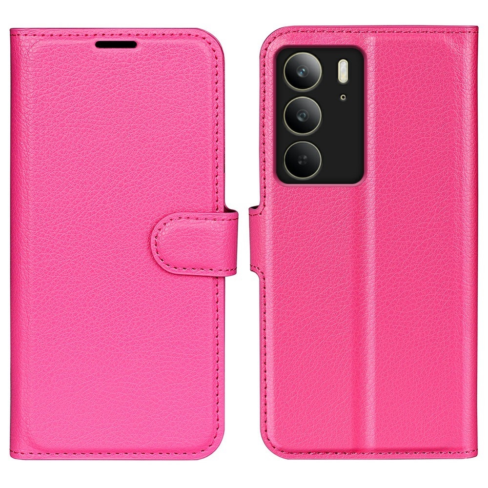 Litchi könyvtáska a Realme C75 készülékhez - rózsaszínű