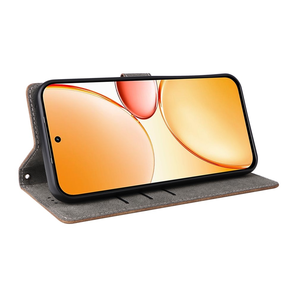 RFID könyvtáska a Realme C83 készülékhez - barna