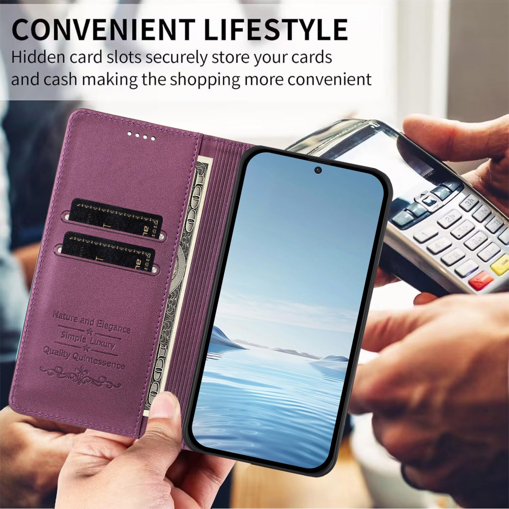 RFIDS könyvtáska a Realme GT 8 Pro 5G készülékhez - lila