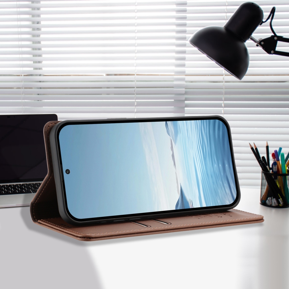 RFIDS könyvtáska a Realme GT 8 Pro 5G készülékhez - barna