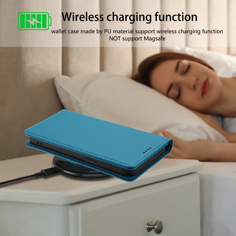 RFIDS könyvtáska Realme GT 8 Pro 5G készülékhez - világoskék színben