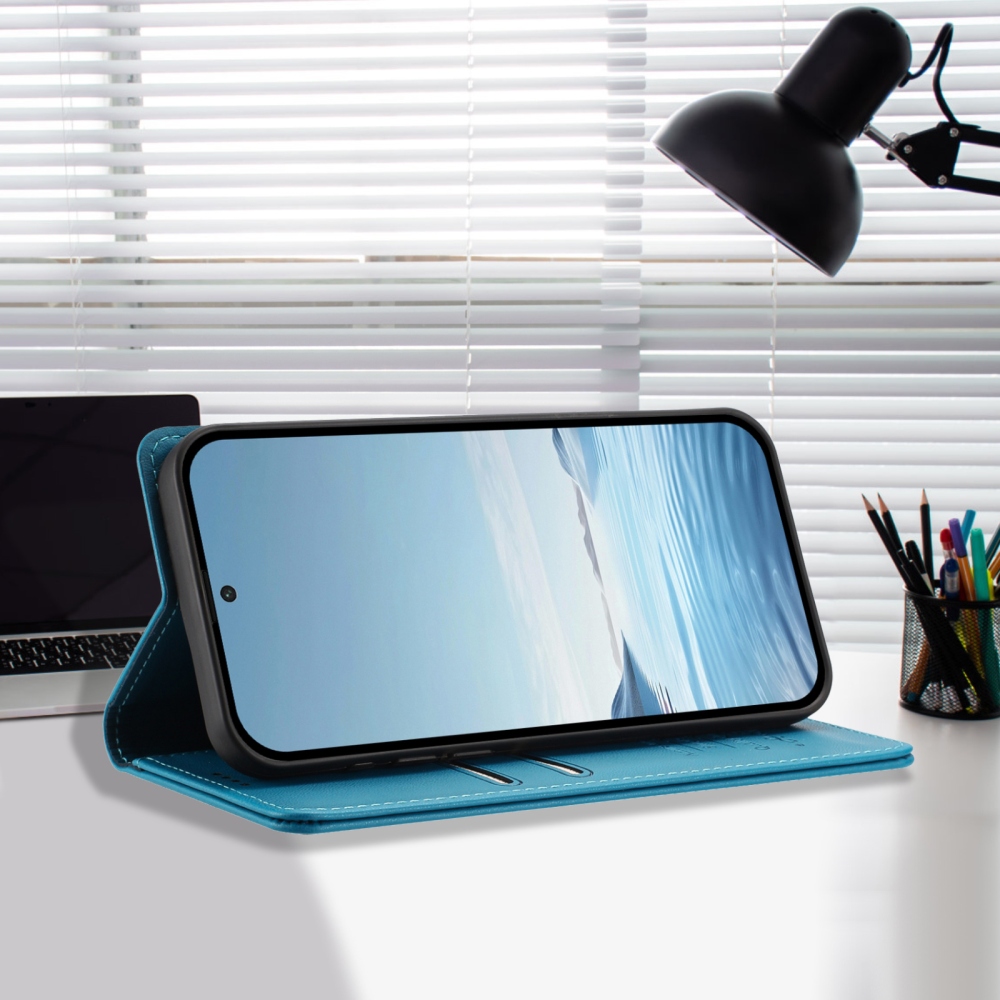 RFIDS könyvtáska Realme GT 8 Pro 5G készülékhez - világoskék színben