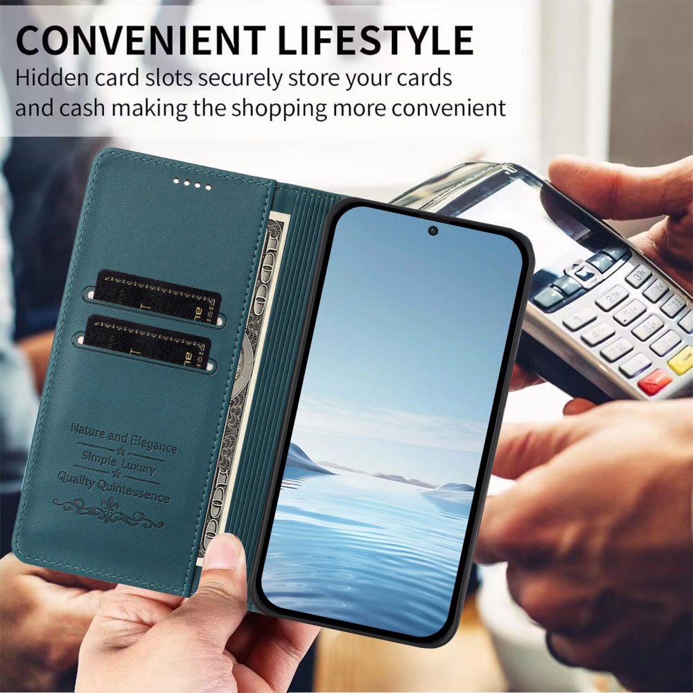 RFIDS könyvtáska a Realme GT 8 Pro 5G készülékhez - zöld