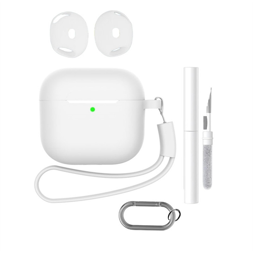 Apple AirPods 4 szilikon tok tisztító készlettel - fehér