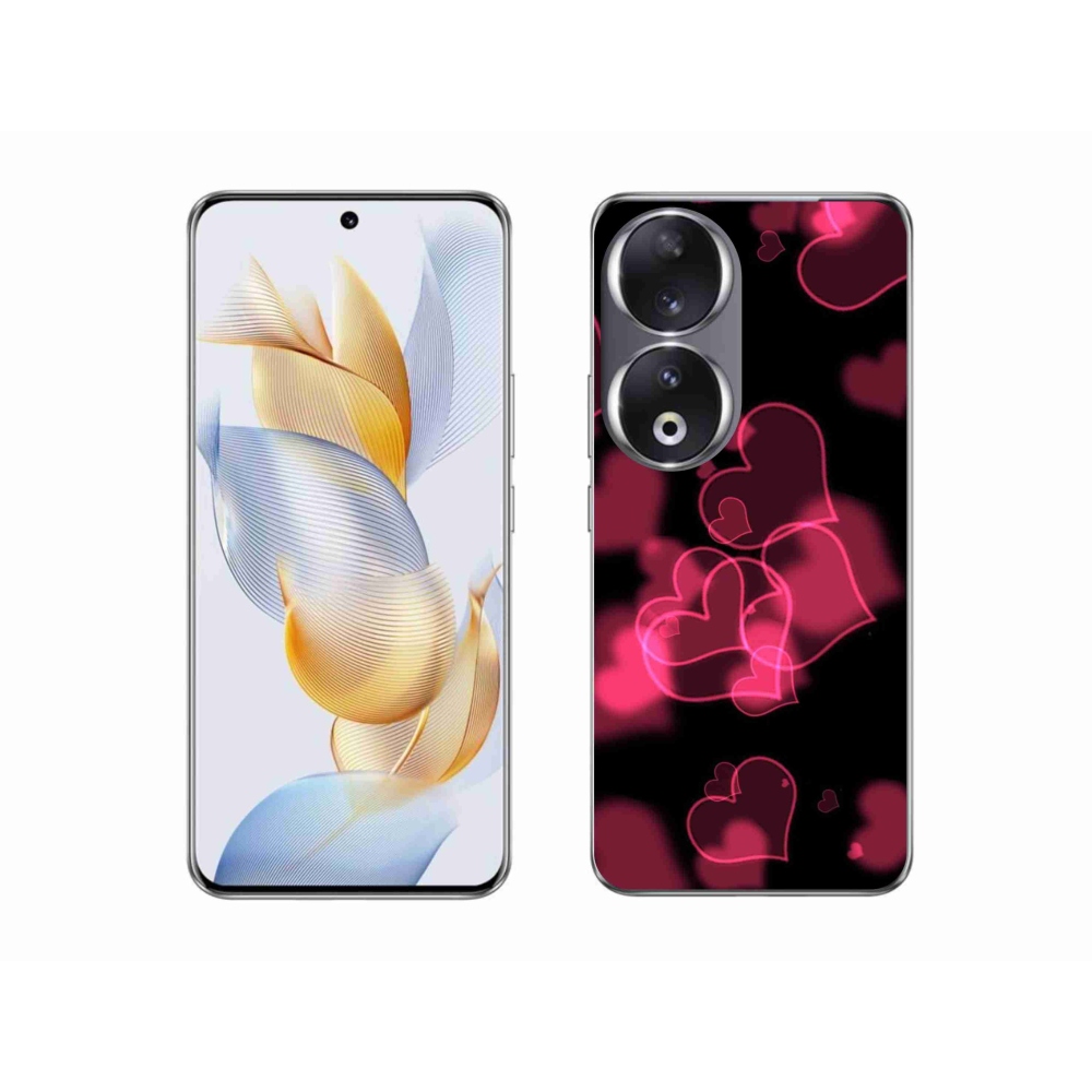 Zselés borítás mmCase a Honor 90-hez - piros szívek
