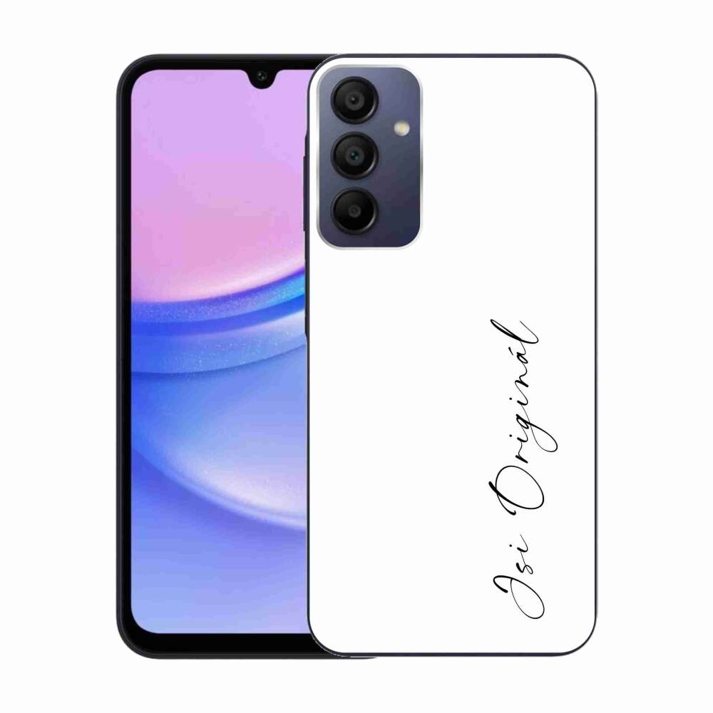 Gél borító mmCase a Samsung Galaxy A15 4G/5G - te vagy az eredeti fehér háttérrel