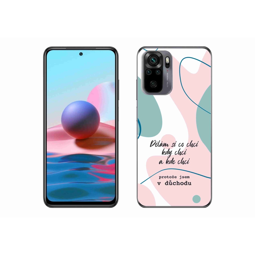 Gél borító mmCase a Xiaomi Redmi Note 10 4G-hez - vicces szöveg 10 fehér háttérrel