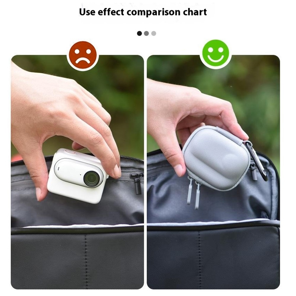 BRDRC védőtok karabinerrel Insta360 GO 3S / GO 3 kamerához - fekete