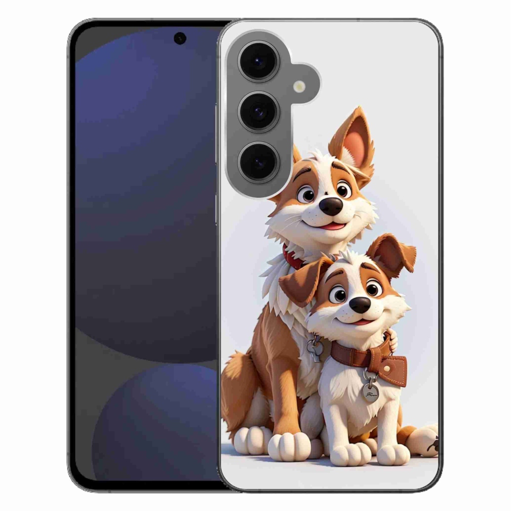 Gél védőhuzat mmCase Samsung Galaxy S24 FE - rajzoló kutyákhoz