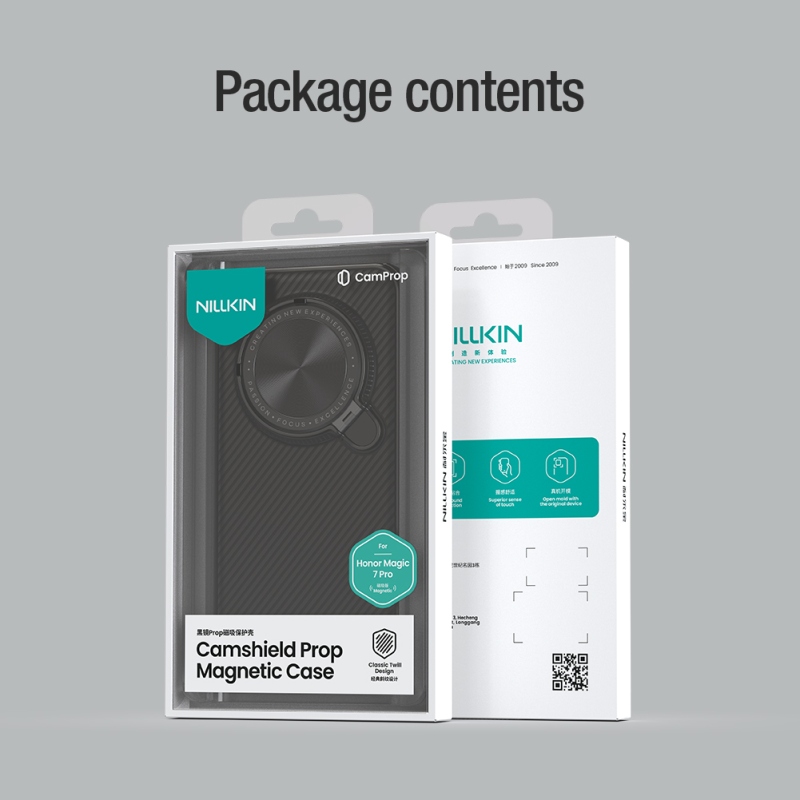Nillkin CamShield Prop mágneses hátlap a Honor Magic7 Pro fekete színű készülékhez