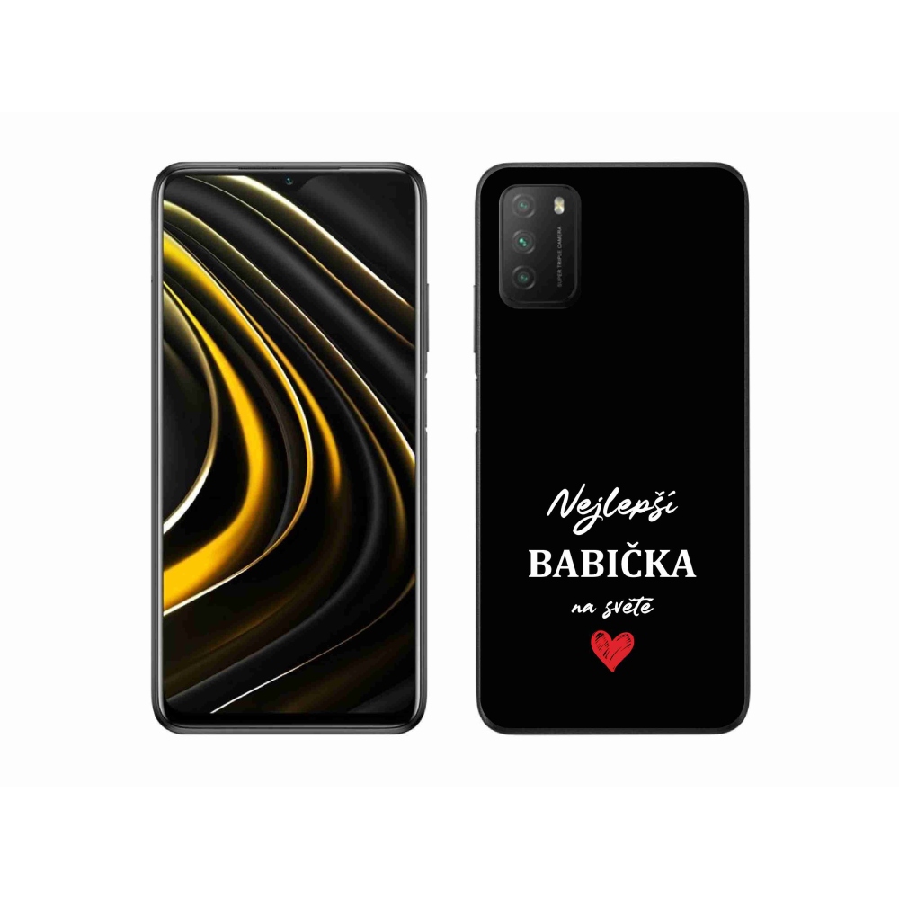 Gél borító mmCase a Xiaomi Poco M3 számára - a legjobb nagymama 1 fekete háttérrel