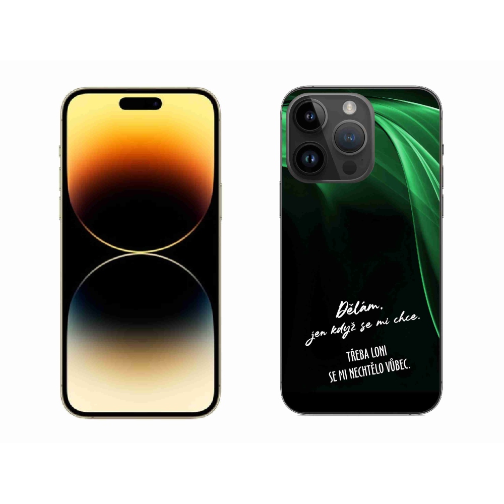 Gél borítás mmCase iPhone 14 Pro Max 6.7 készülékhez - vicces szöveg 12 fekete háttér