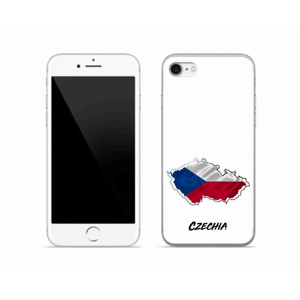 Zselés borítás mmCase iPhone SE (2020) - Csehország fehér háttér