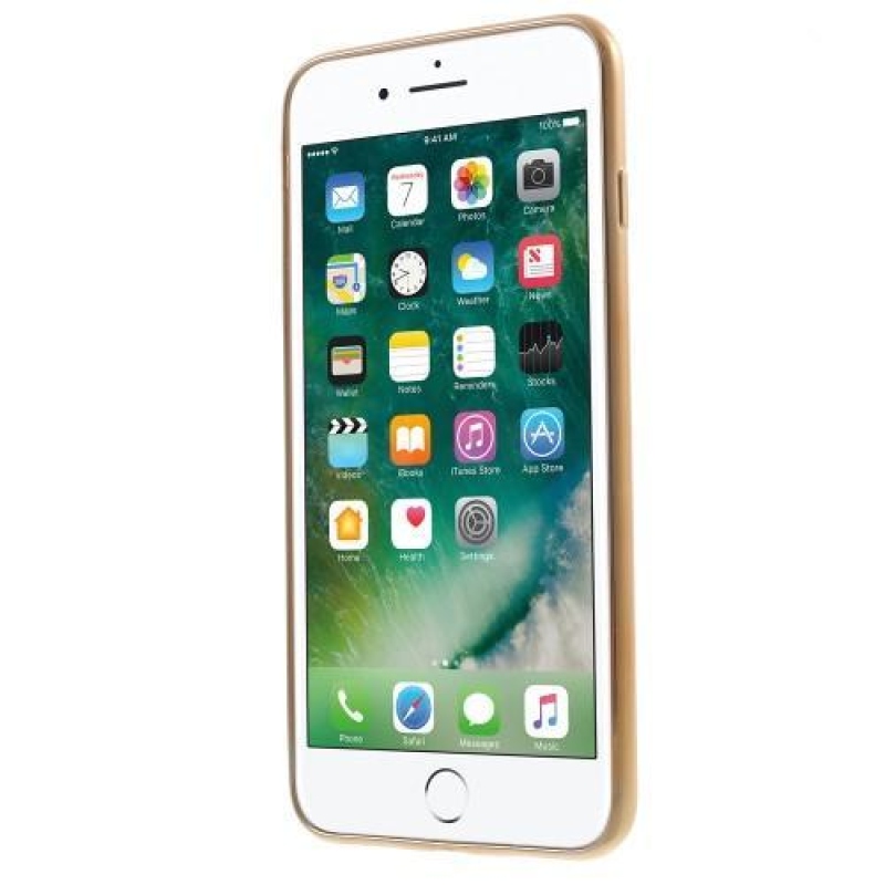 Rajna zselés tok kristályokkal iPhone 7 Plus és iPhone 8 Plus készülékhez - arany/sárga virágok