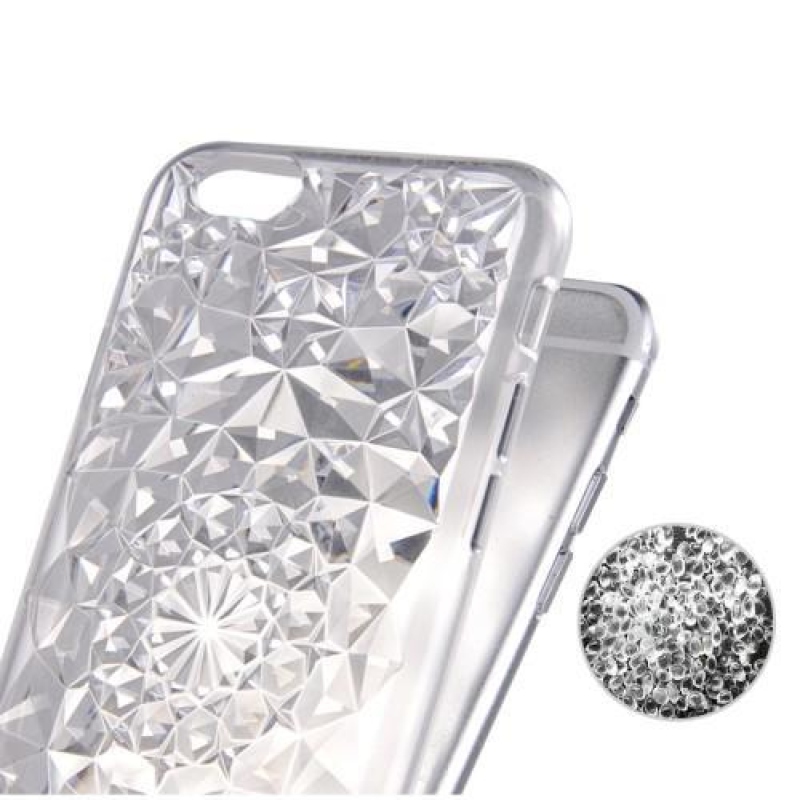 Rhomb 3D zselés tok iPhone 6s Plus és 6 Plus készülékhez - fehér